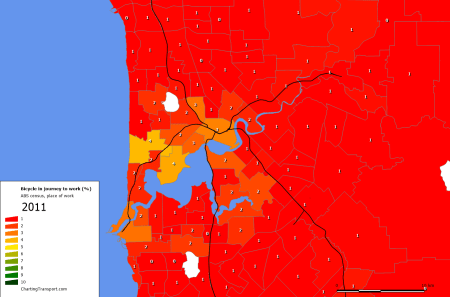 Perth 2011 dest SA2 bicycle
