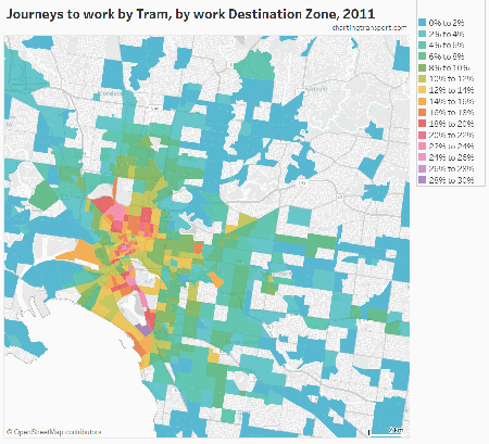 Melbourne tram share workplace